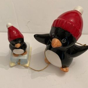 Enesco winter penguin figurine